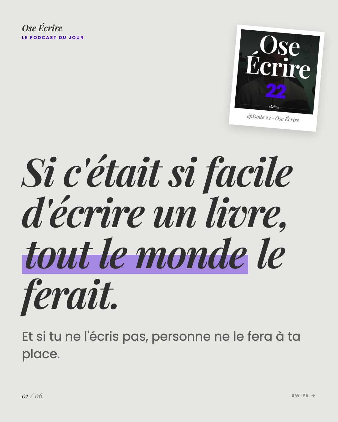 Slide 1 du carousel de l'épisode 22