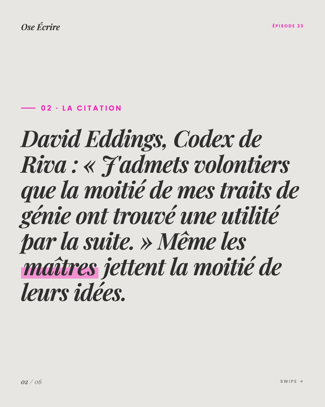 Slide 2 du carousel de l'épisode 23