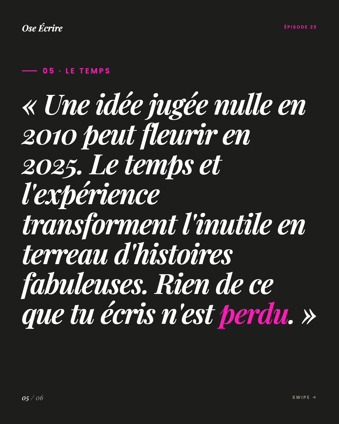 Slide 5 du carousel de l'épisode 23