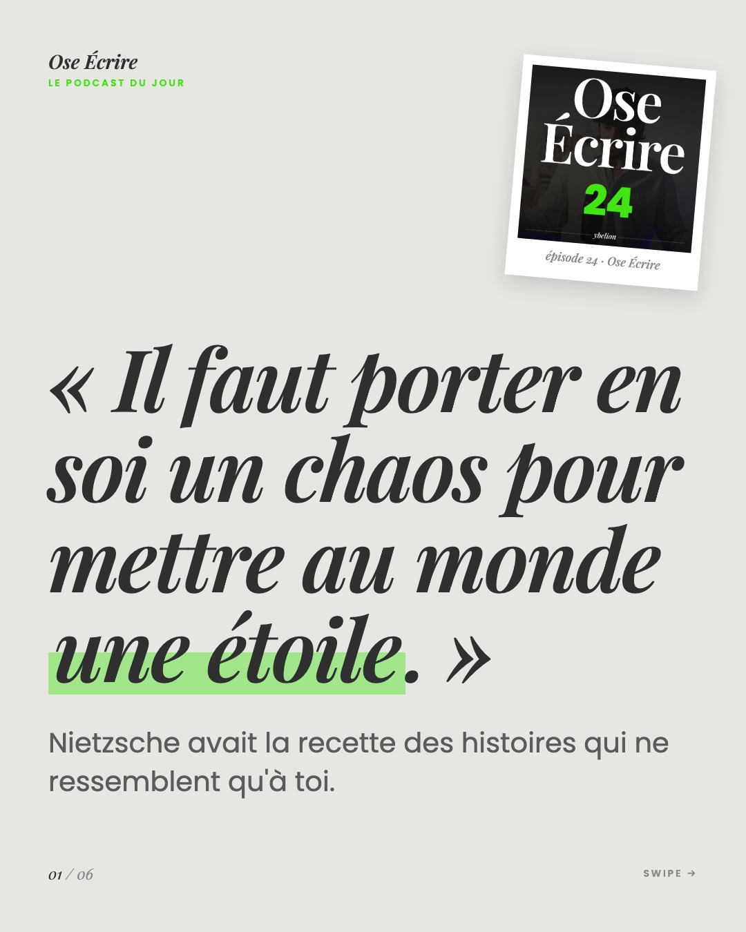 Slide 1 du carousel de l'épisode 24