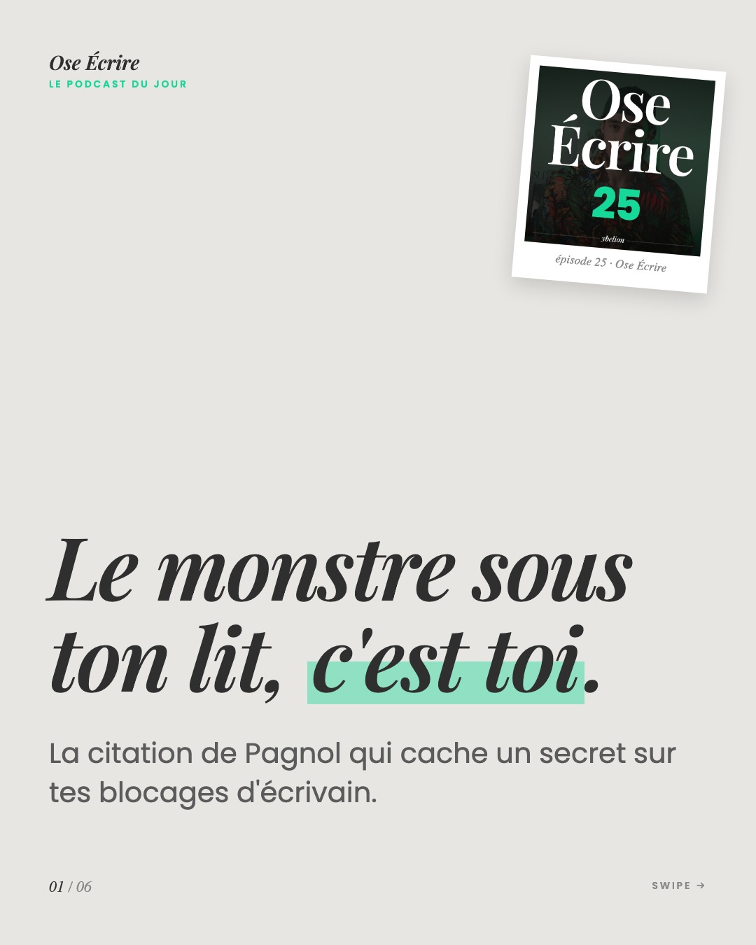 Slide 1 du carousel de l'épisode 25