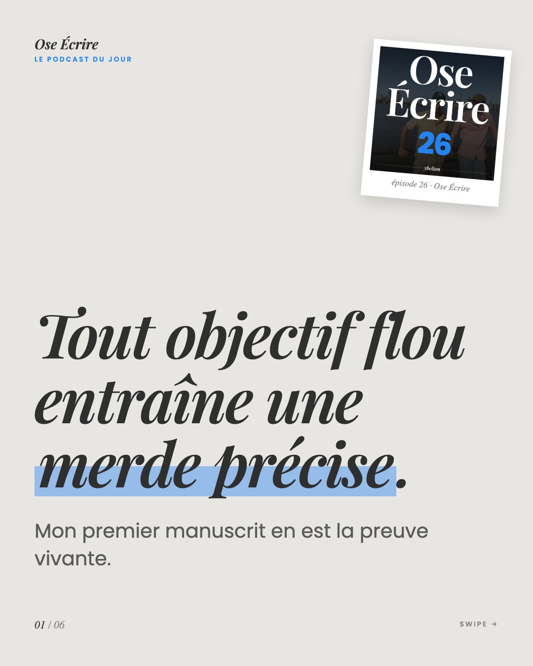 Slide 1 du carousel de l'épisode 26