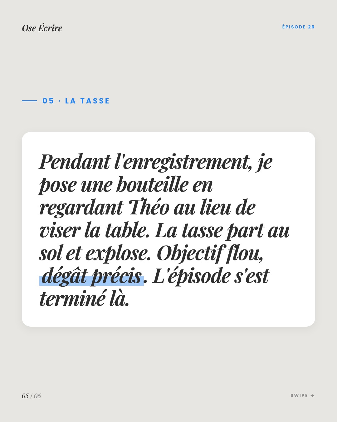 Slide 5 du carousel de l'épisode 26