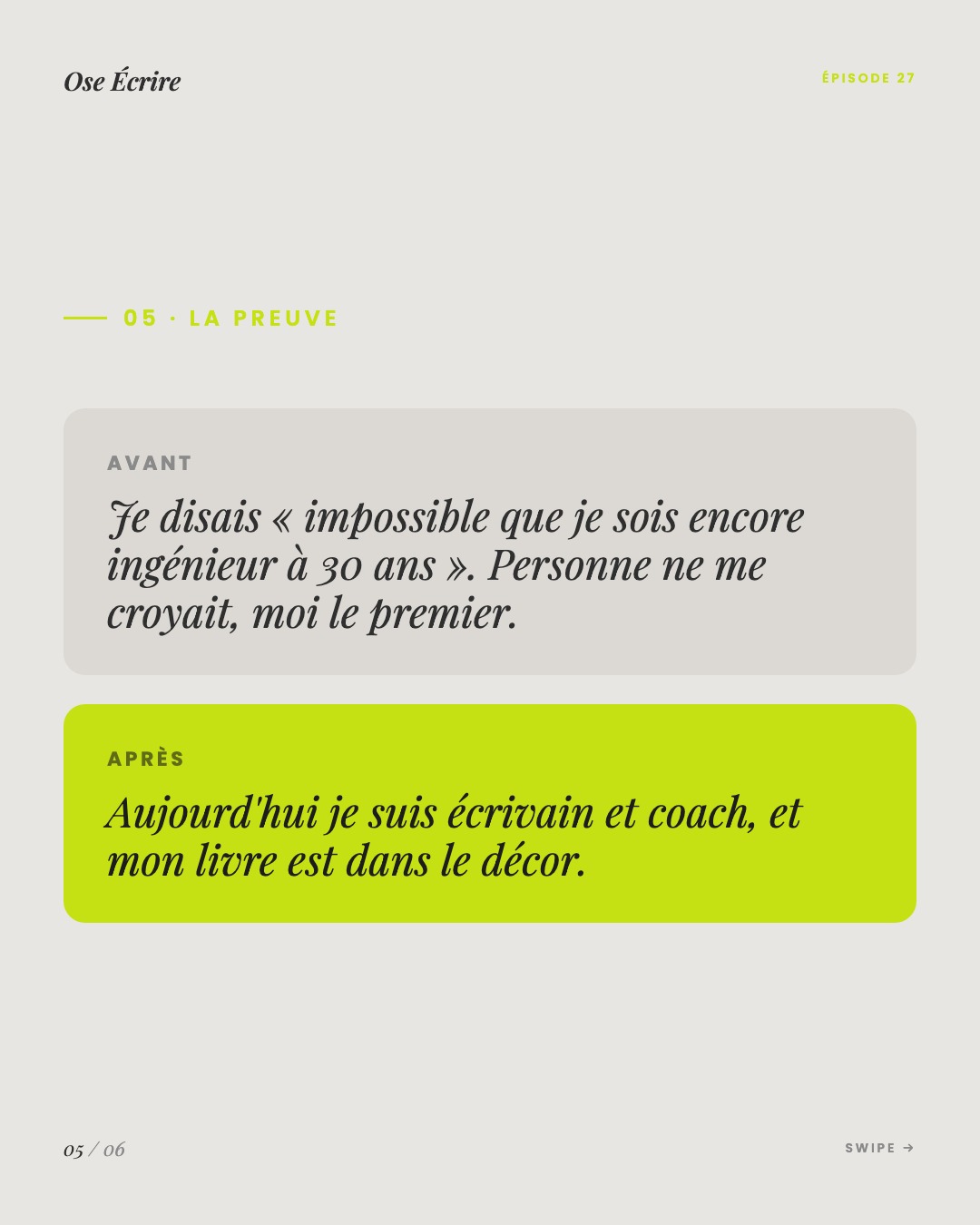 Slide 5 du carousel de l'épisode 27