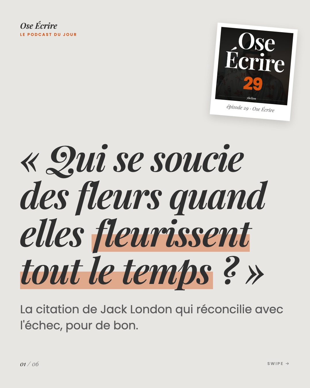 Slide 1 du carousel de l'épisode 29