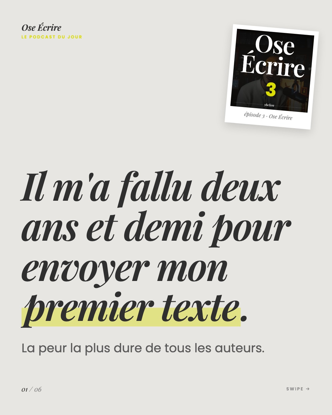 Slide 1 du carousel de l'épisode 3