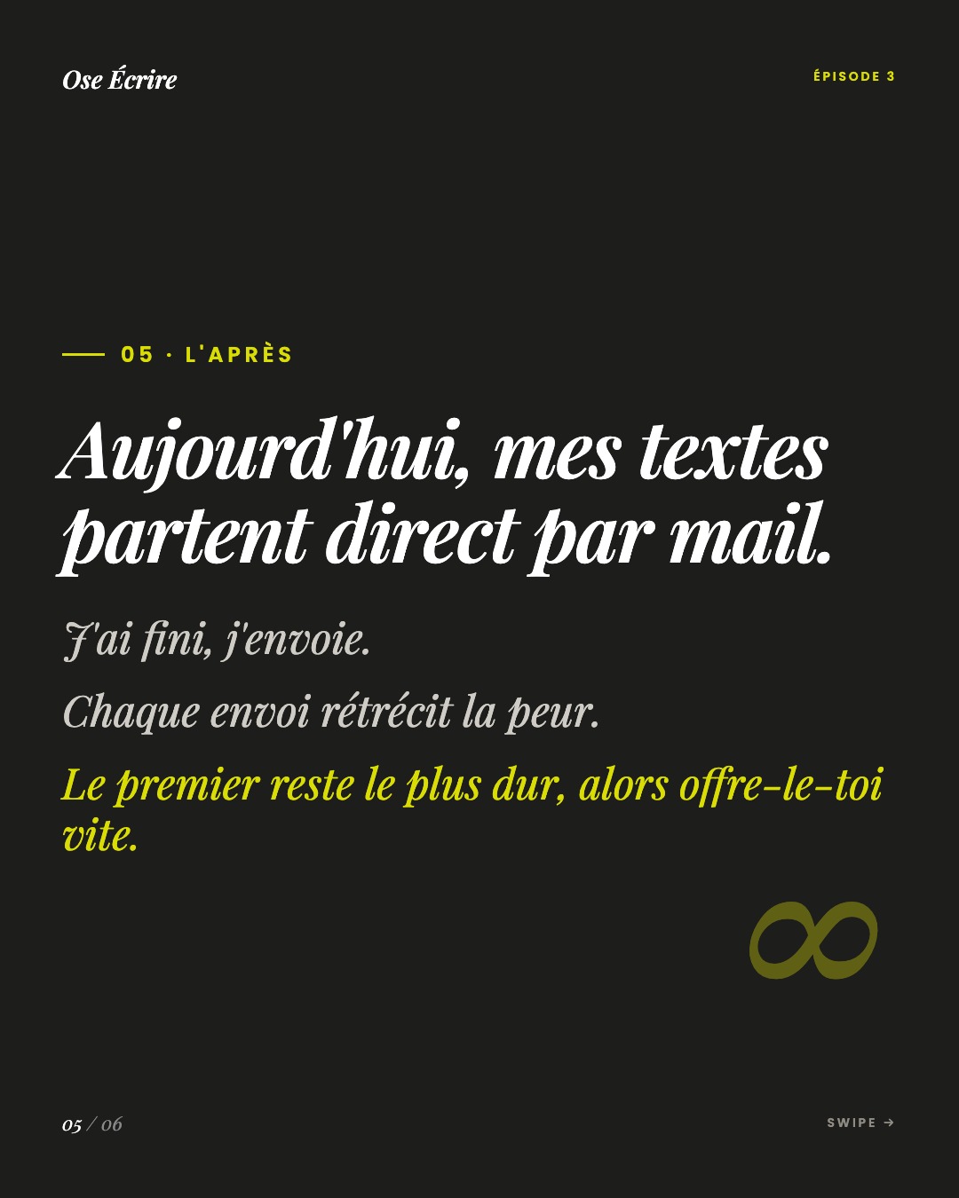 Slide 5 du carousel de l'épisode 3