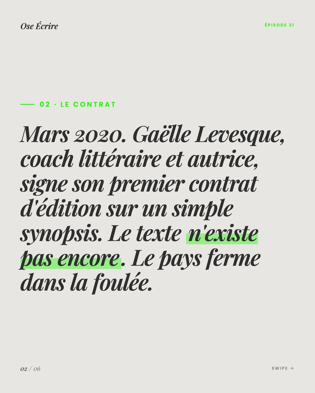 Slide 2 du carousel de l'épisode 31