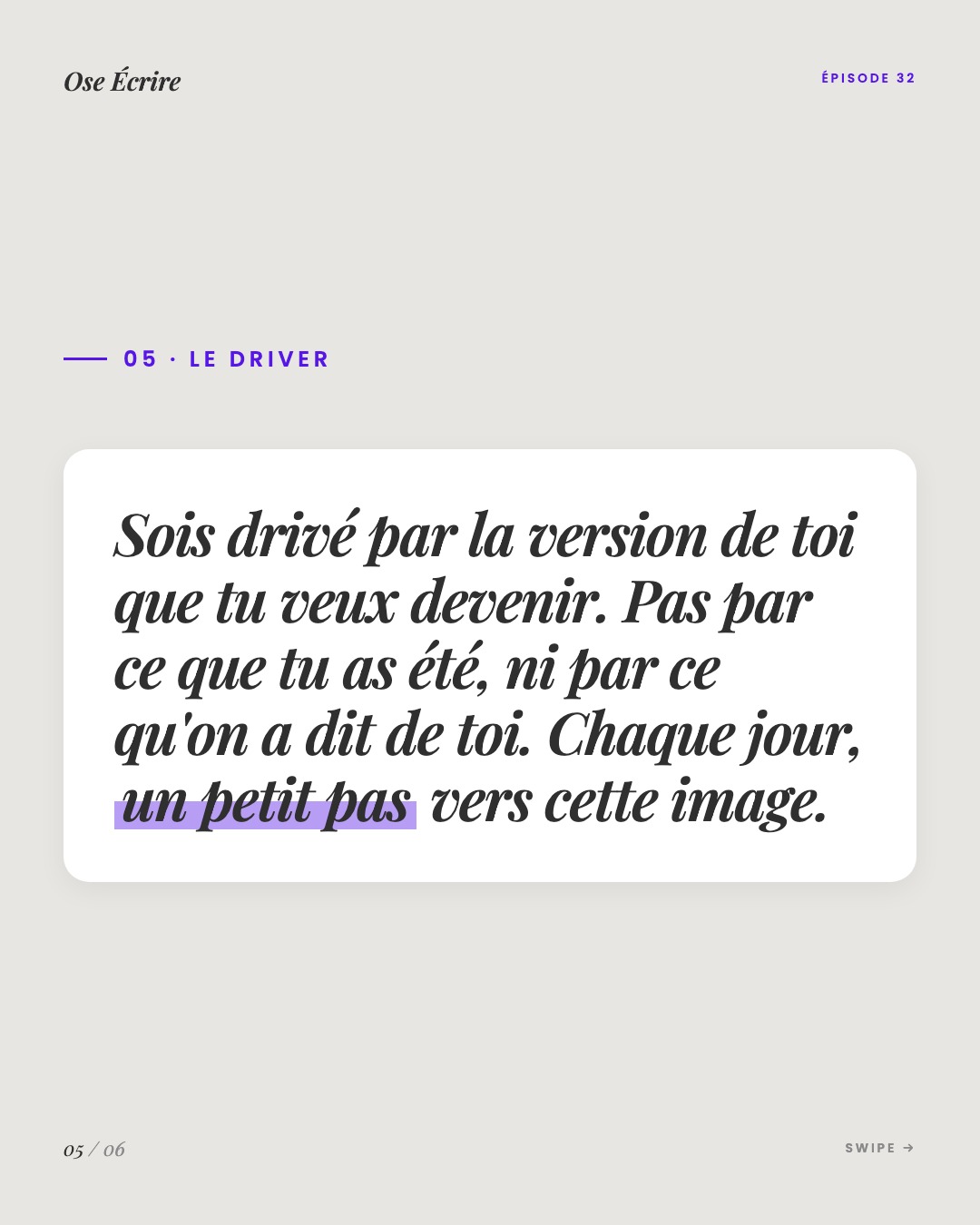 Slide 5 du carousel de l'épisode 32
