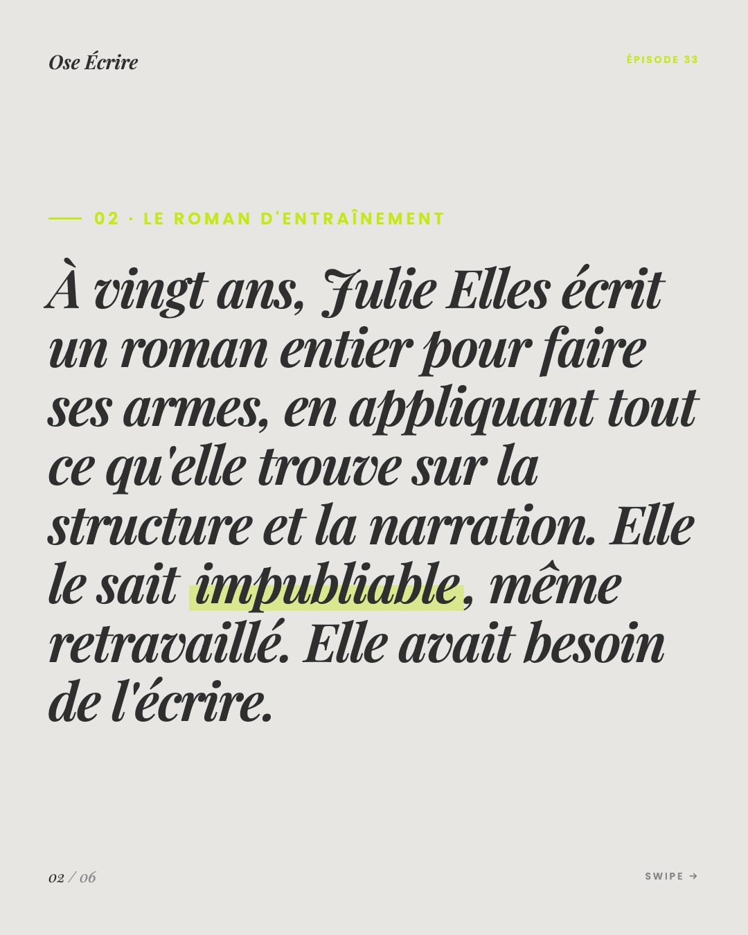 Slide 2 du carousel de l'épisode 33
