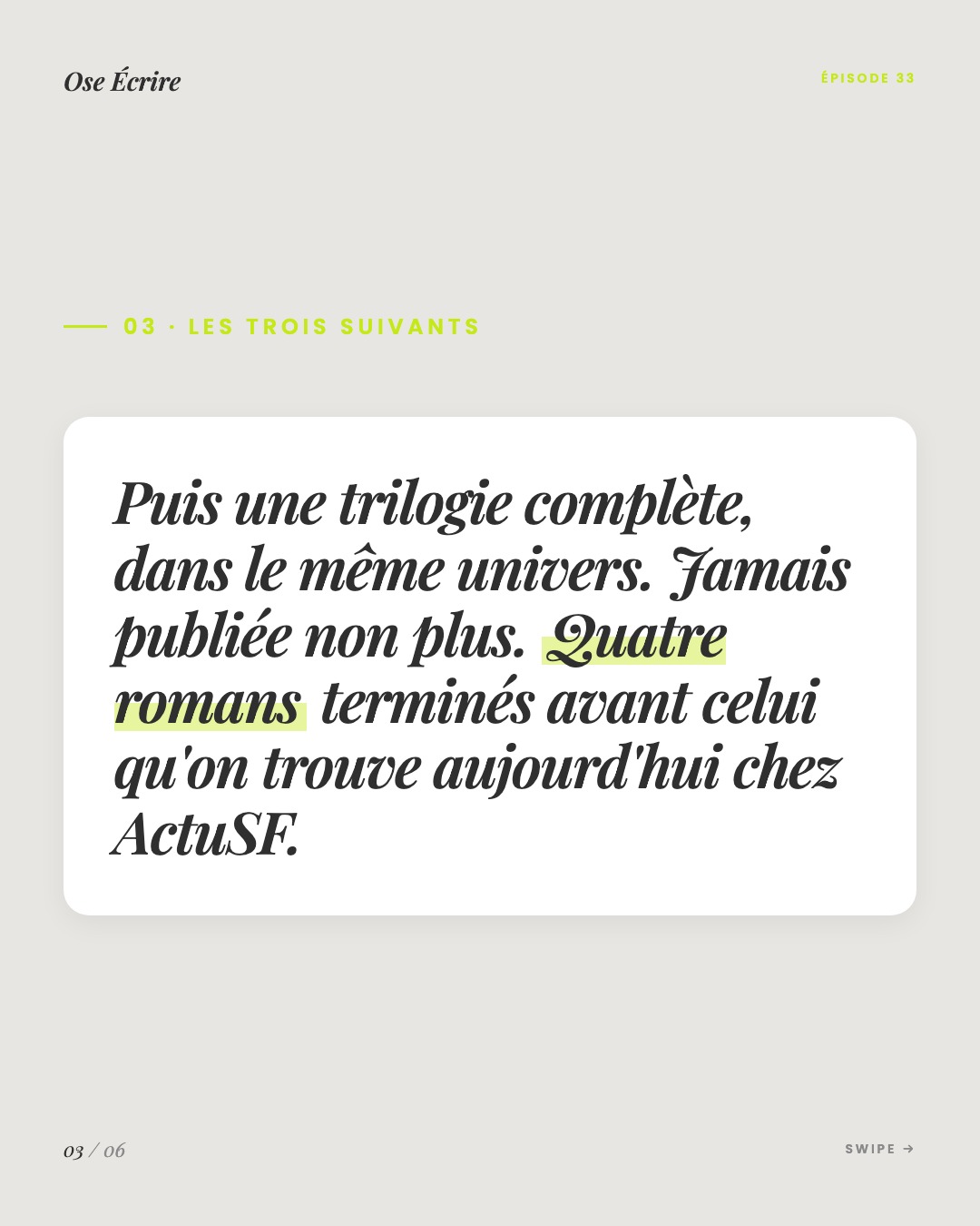 Slide 3 du carousel de l'épisode 33