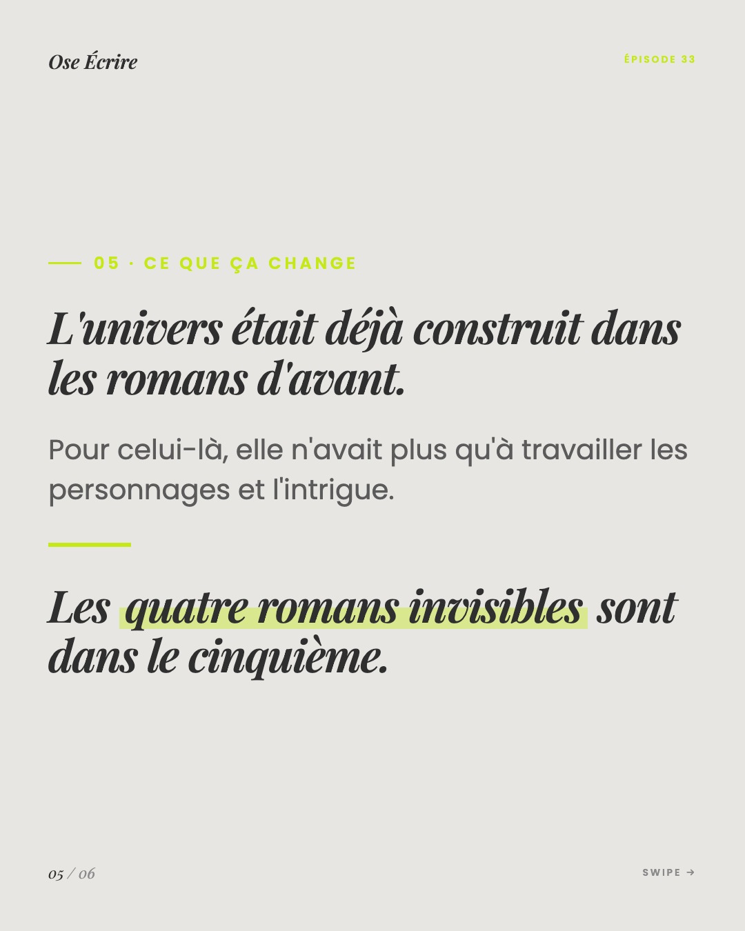 Slide 5 du carousel de l'épisode 33