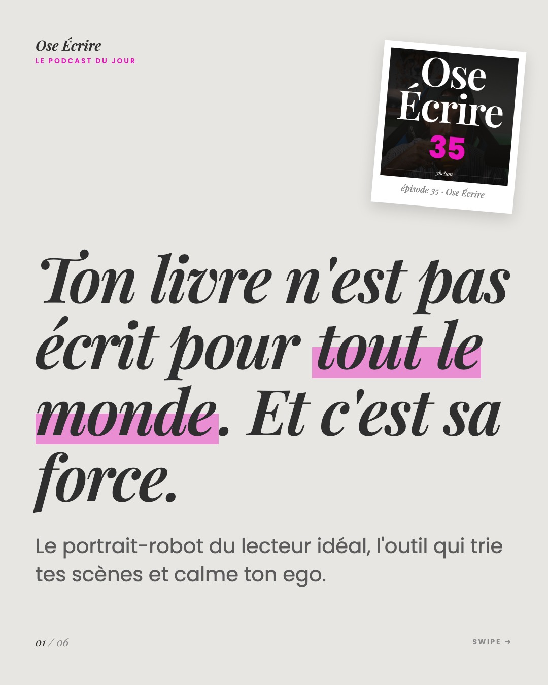 Slide 1 du carousel de l'épisode 35