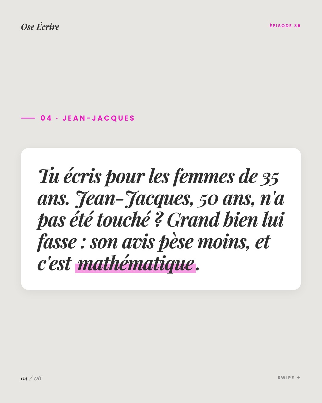 Slide 4 du carousel de l'épisode 35