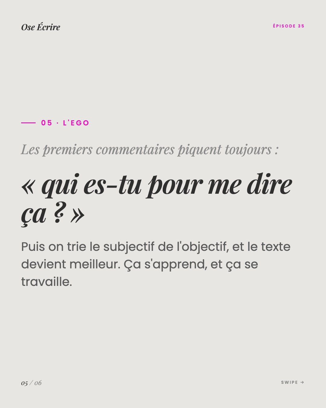 Slide 5 du carousel de l'épisode 35