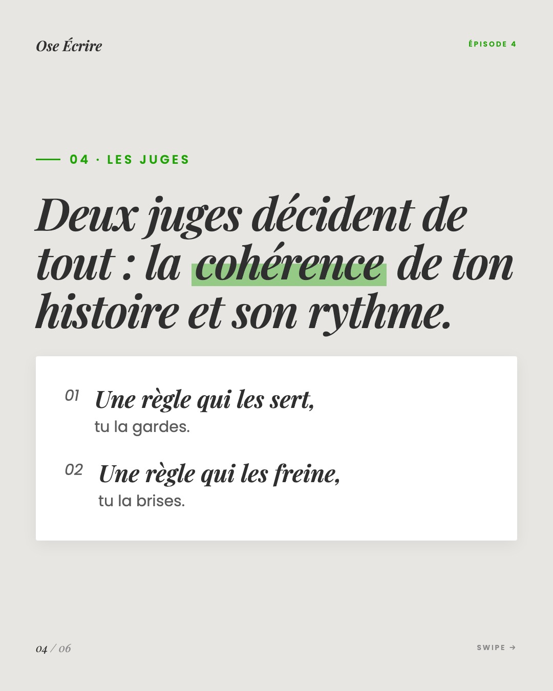 Slide 4 du carousel de l'épisode 4