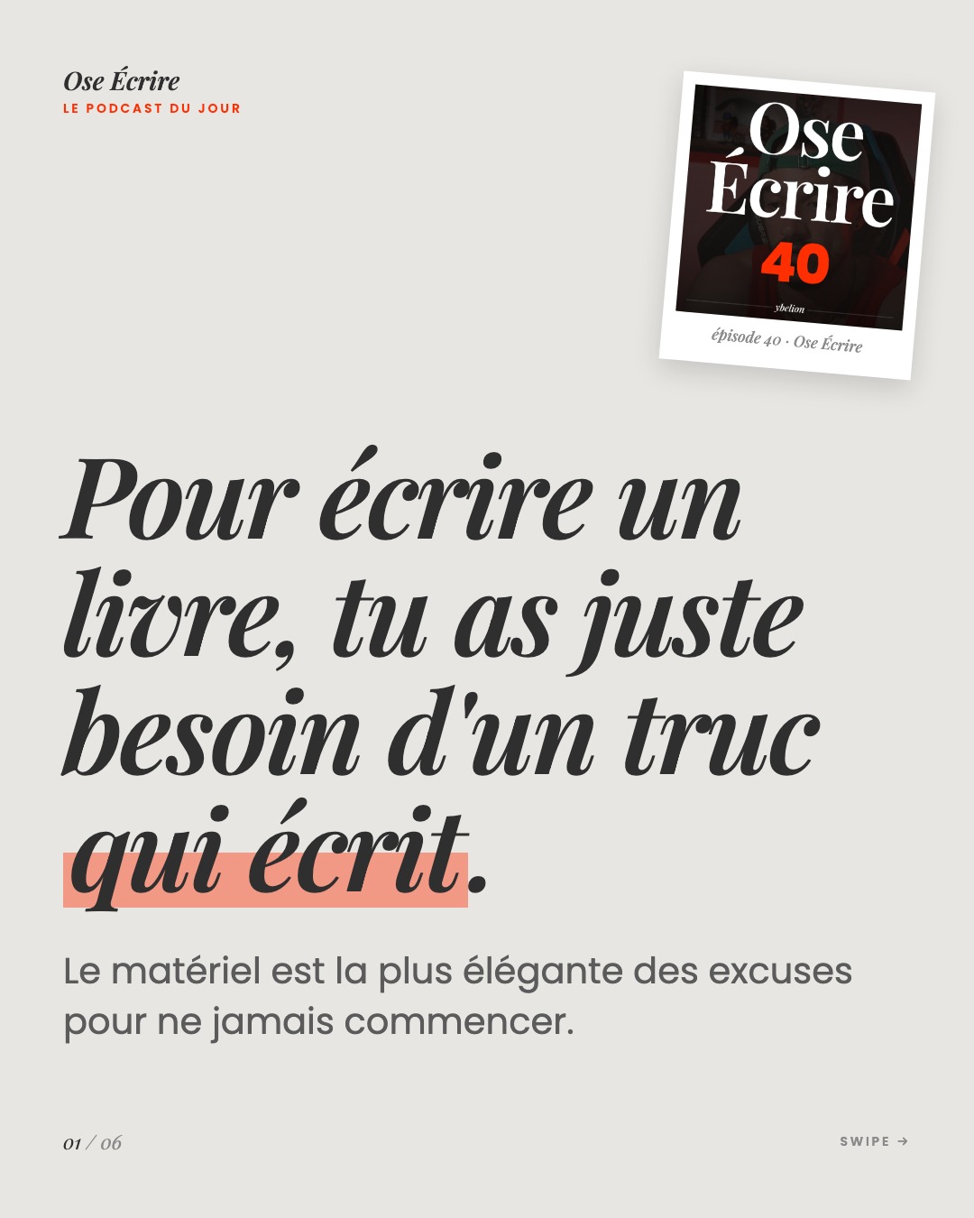 Slide 1 du carousel de l'épisode 40