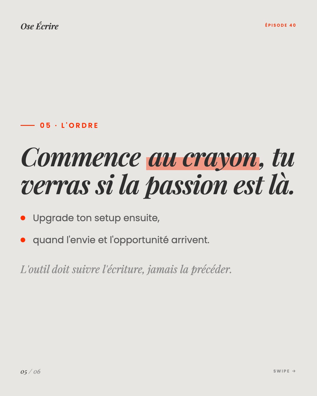 Slide 5 du carousel de l'épisode 40