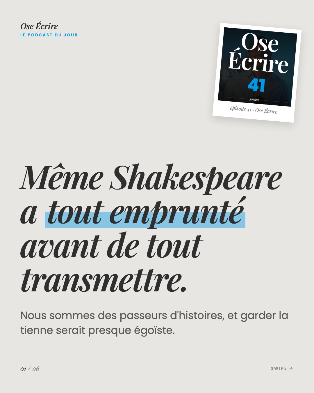 Slide 1 du carousel de l'épisode 41