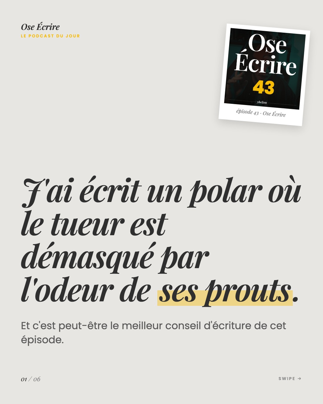 Slide 1 du carousel de l'épisode 43