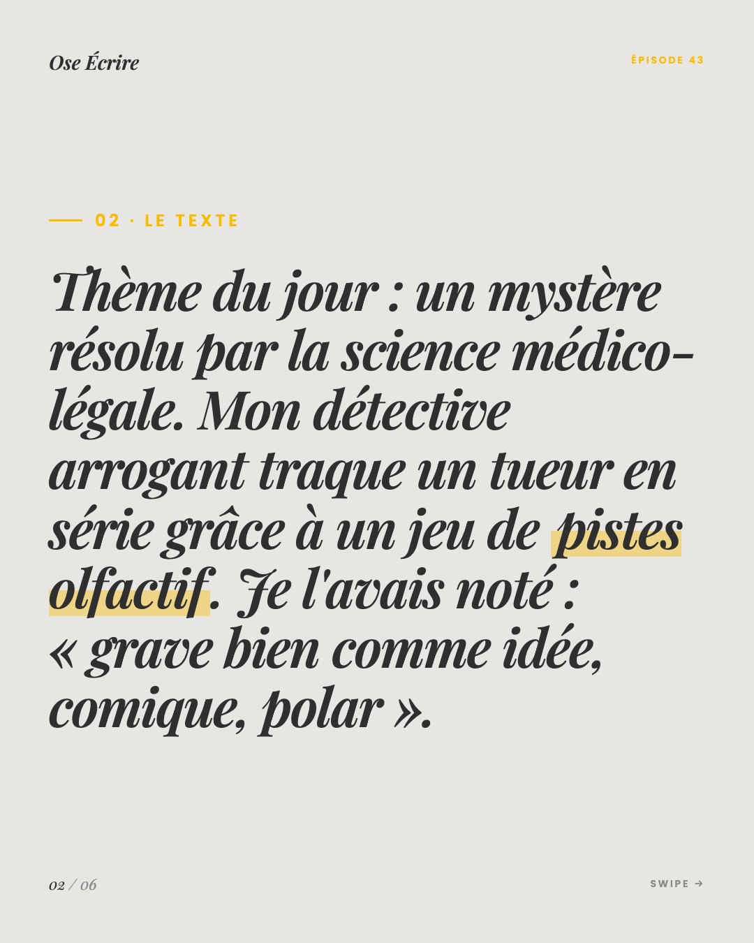 Slide 2 du carousel de l'épisode 43