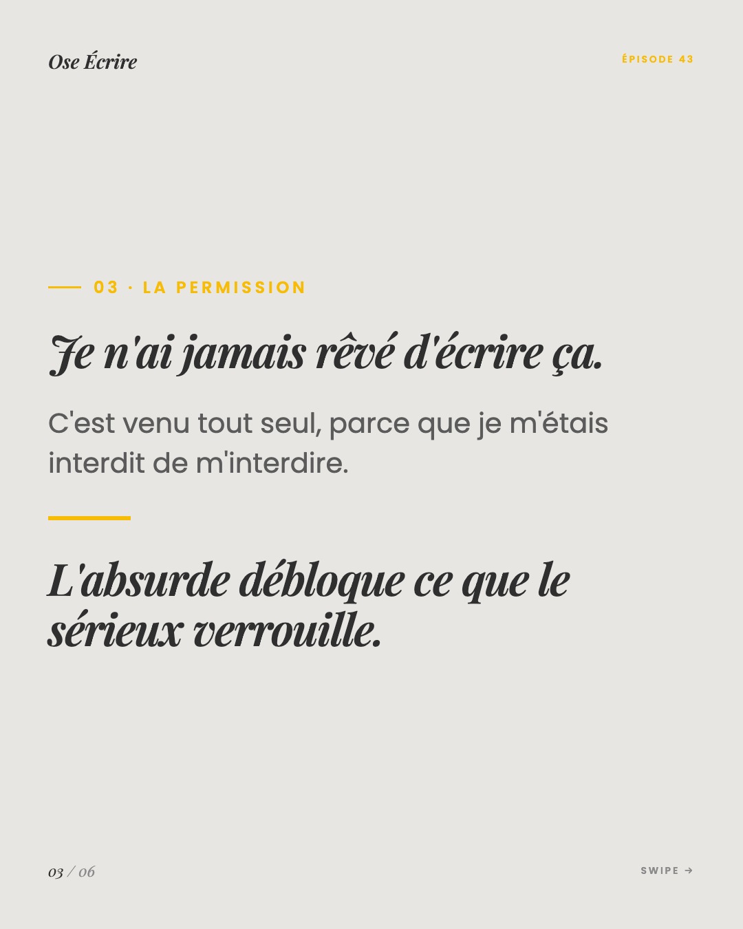 Slide 3 du carousel de l'épisode 43