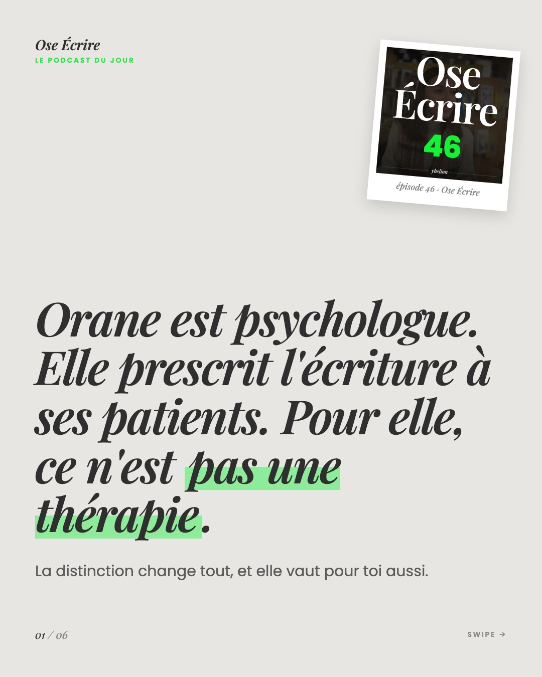 Slide 1 du carousel de l'épisode 46