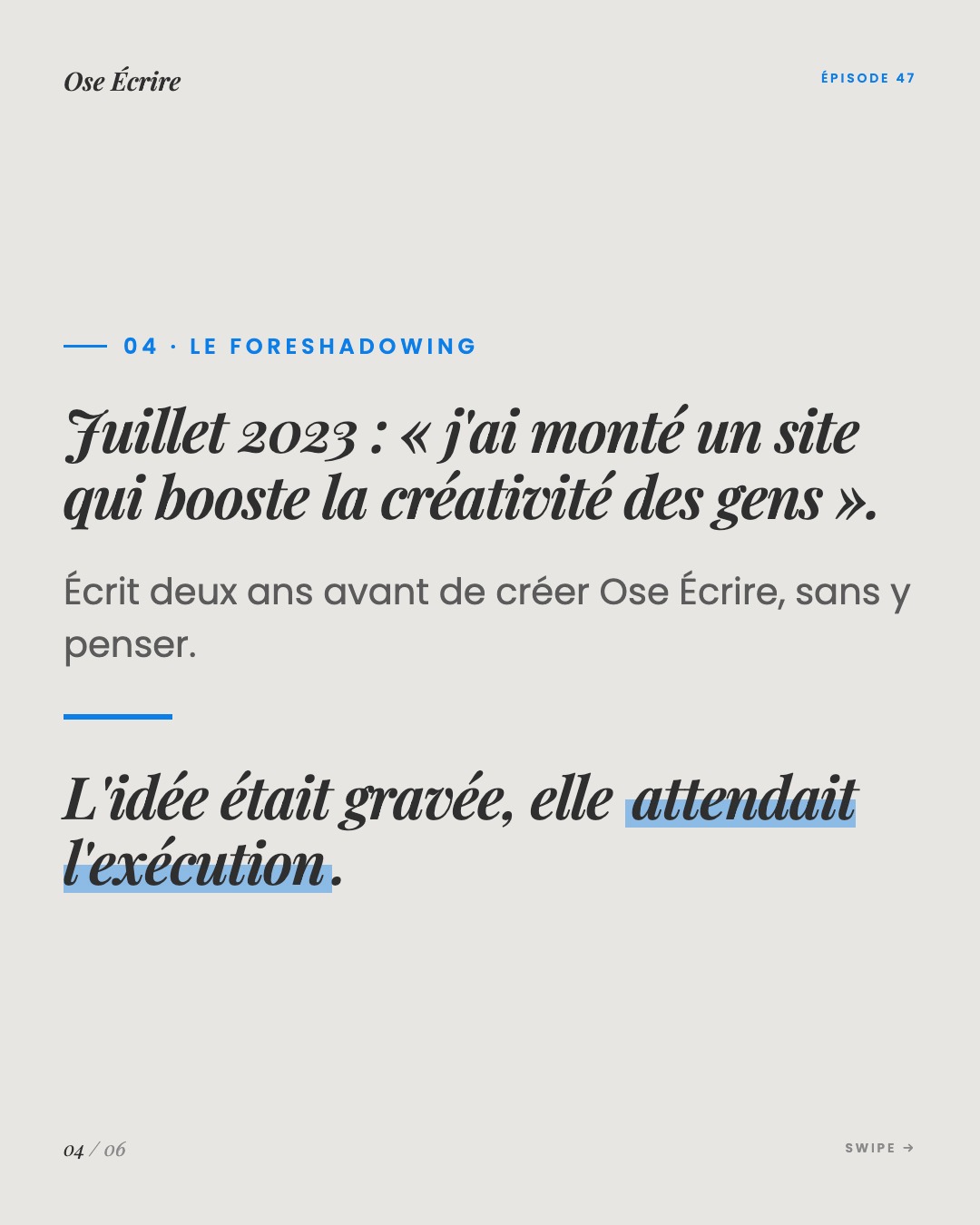Slide 4 du carousel de l'épisode 47
