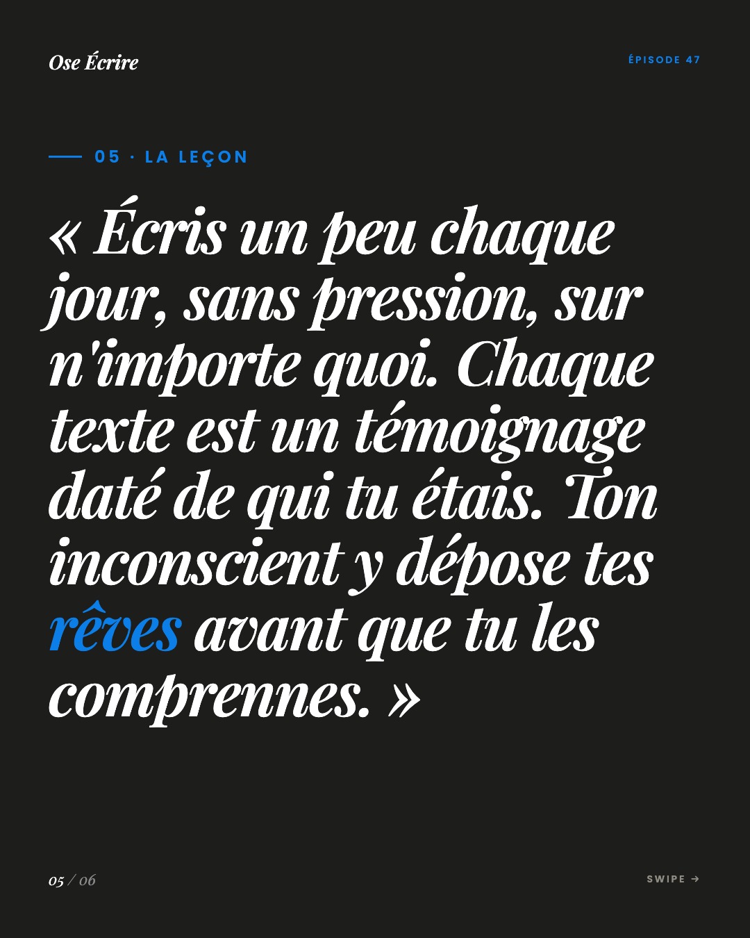 Slide 5 du carousel de l'épisode 47