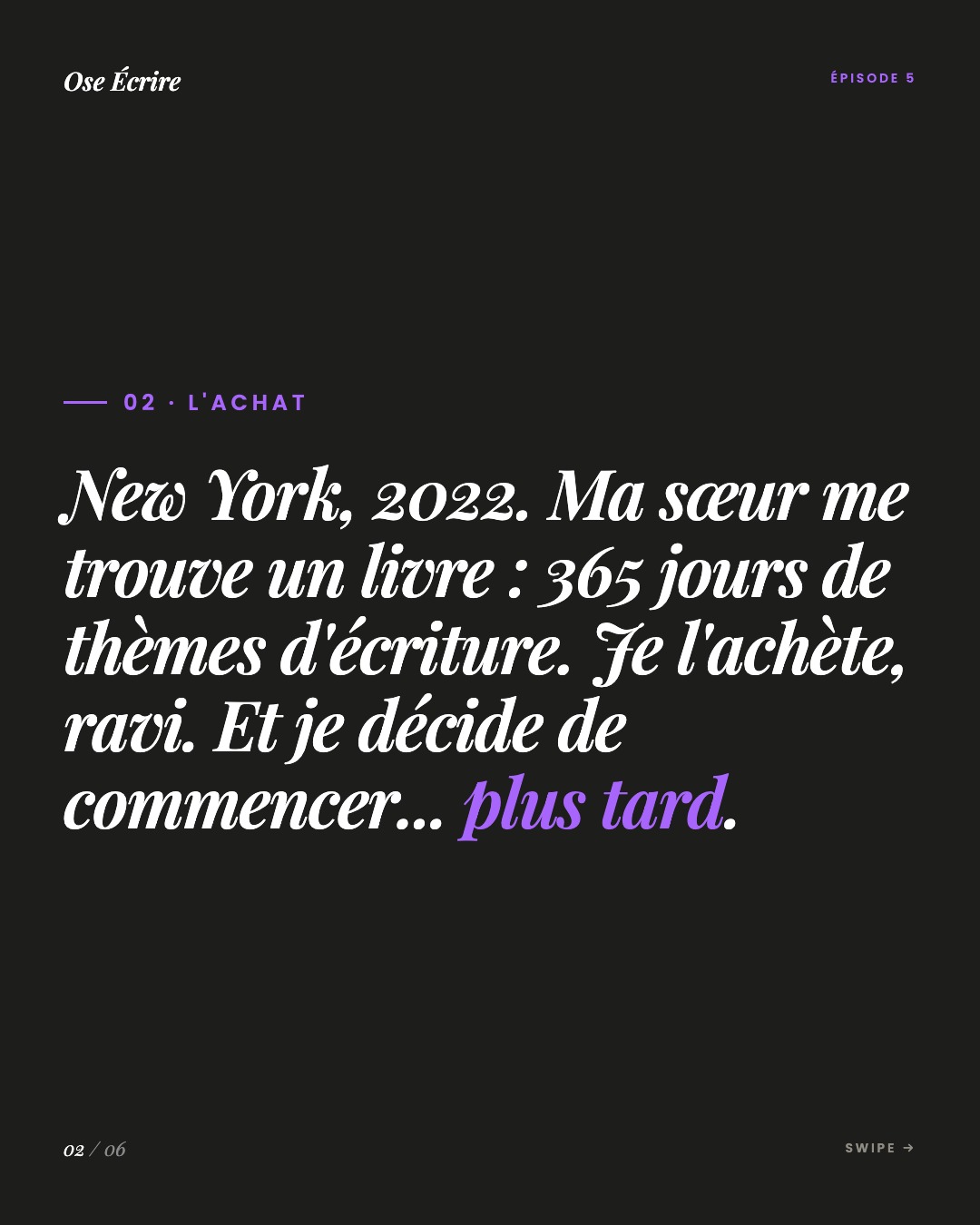 Slide 2 du carousel de l'épisode 5