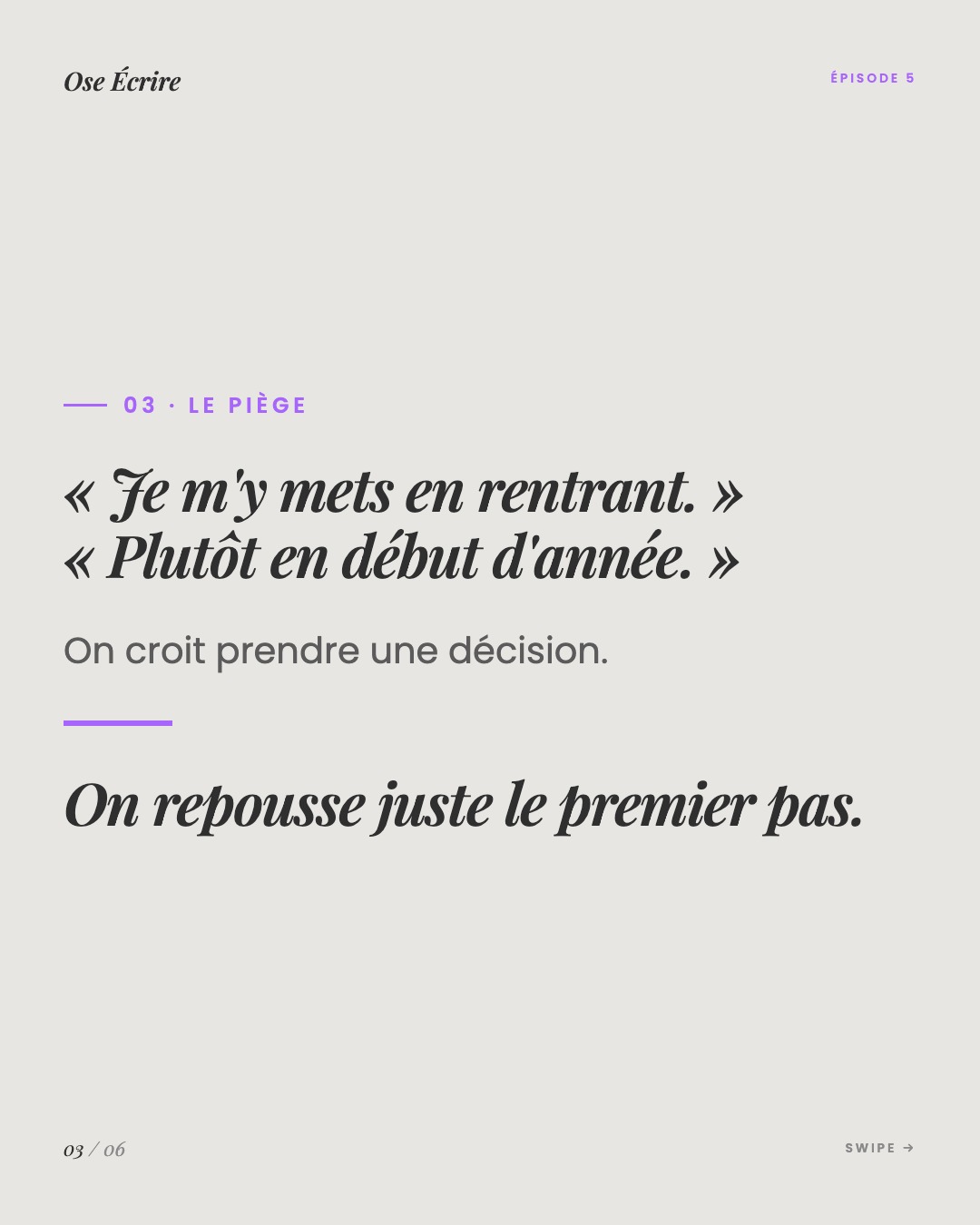 Slide 3 du carousel de l'épisode 5