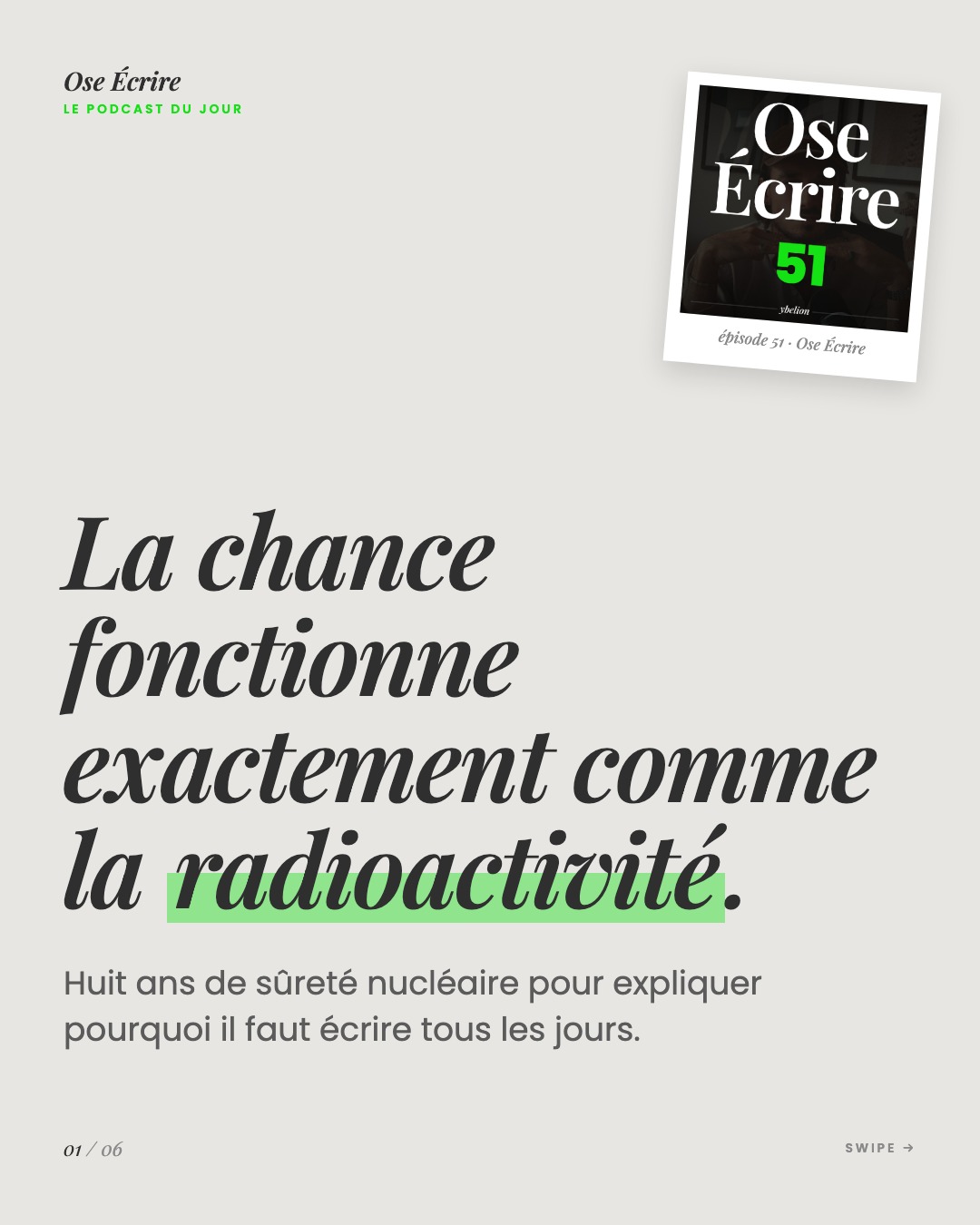 Slide 1 du carousel de l'épisode 51