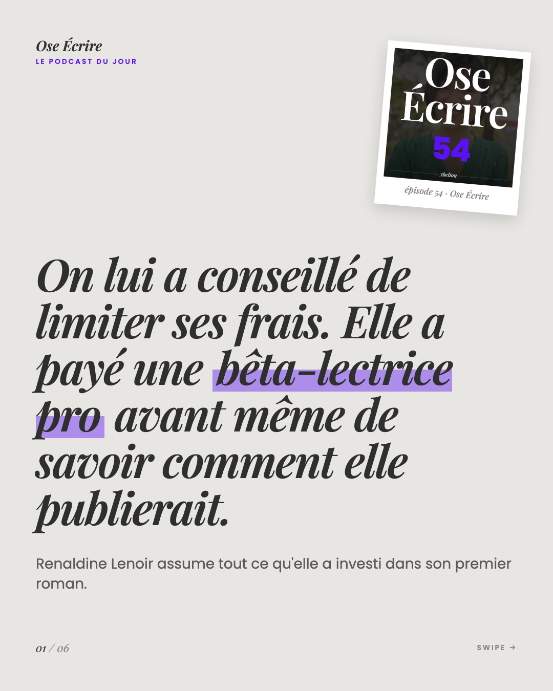 Slide 1 du carousel de l'épisode 54