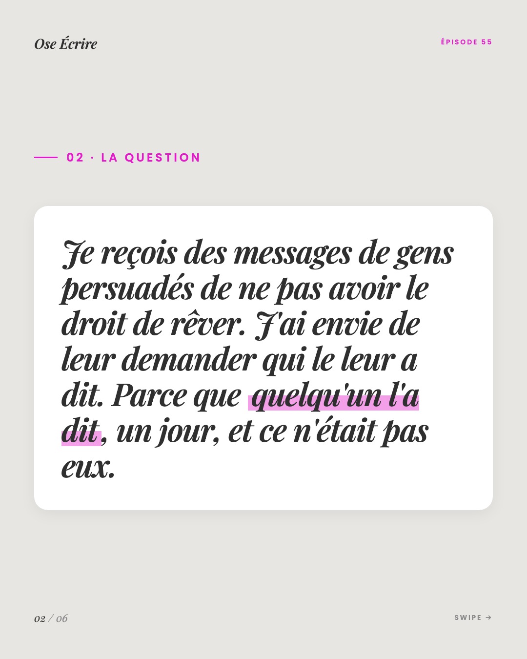 Slide 2 du carousel de l'épisode 55