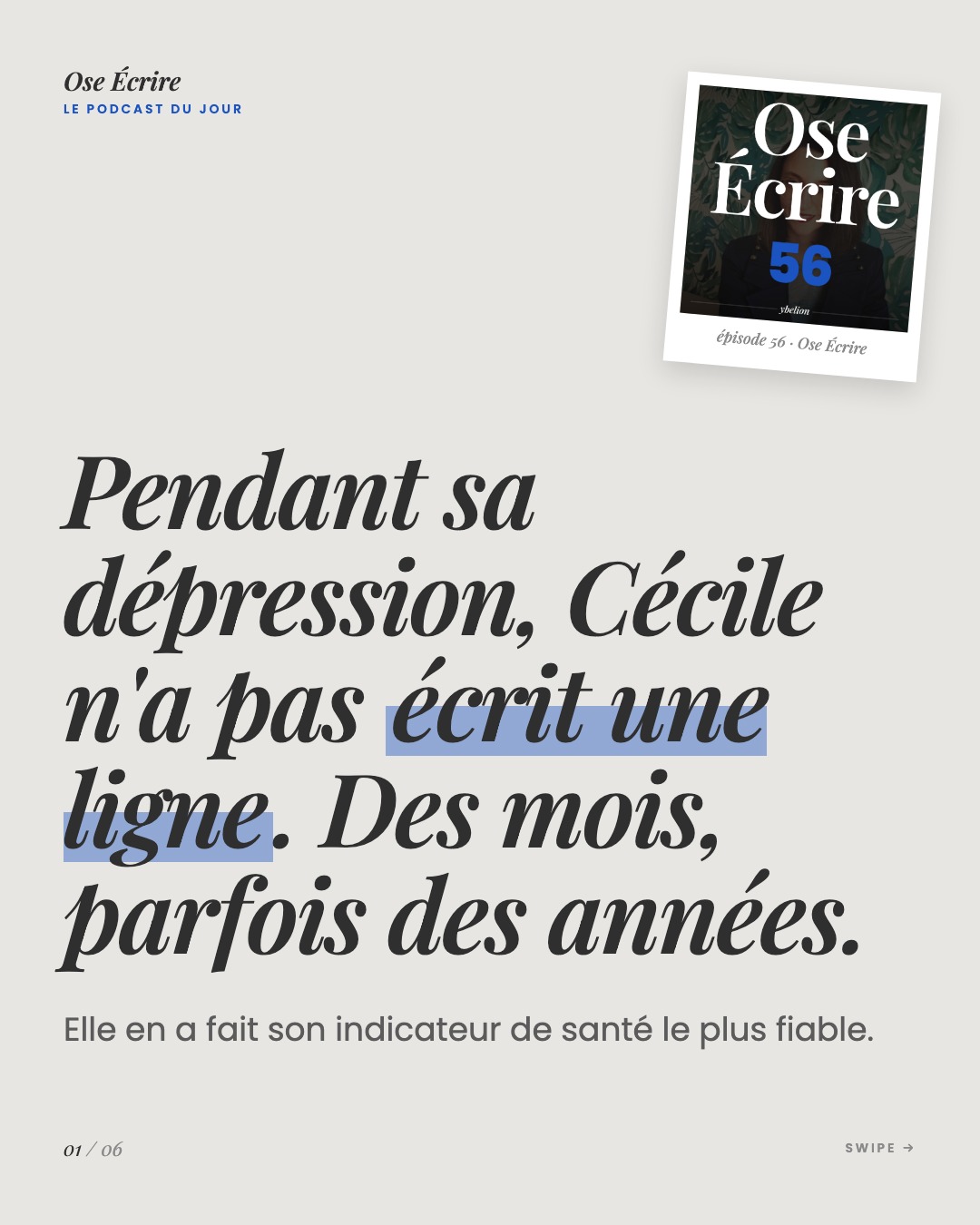 Slide 1 du carousel de l'épisode 56