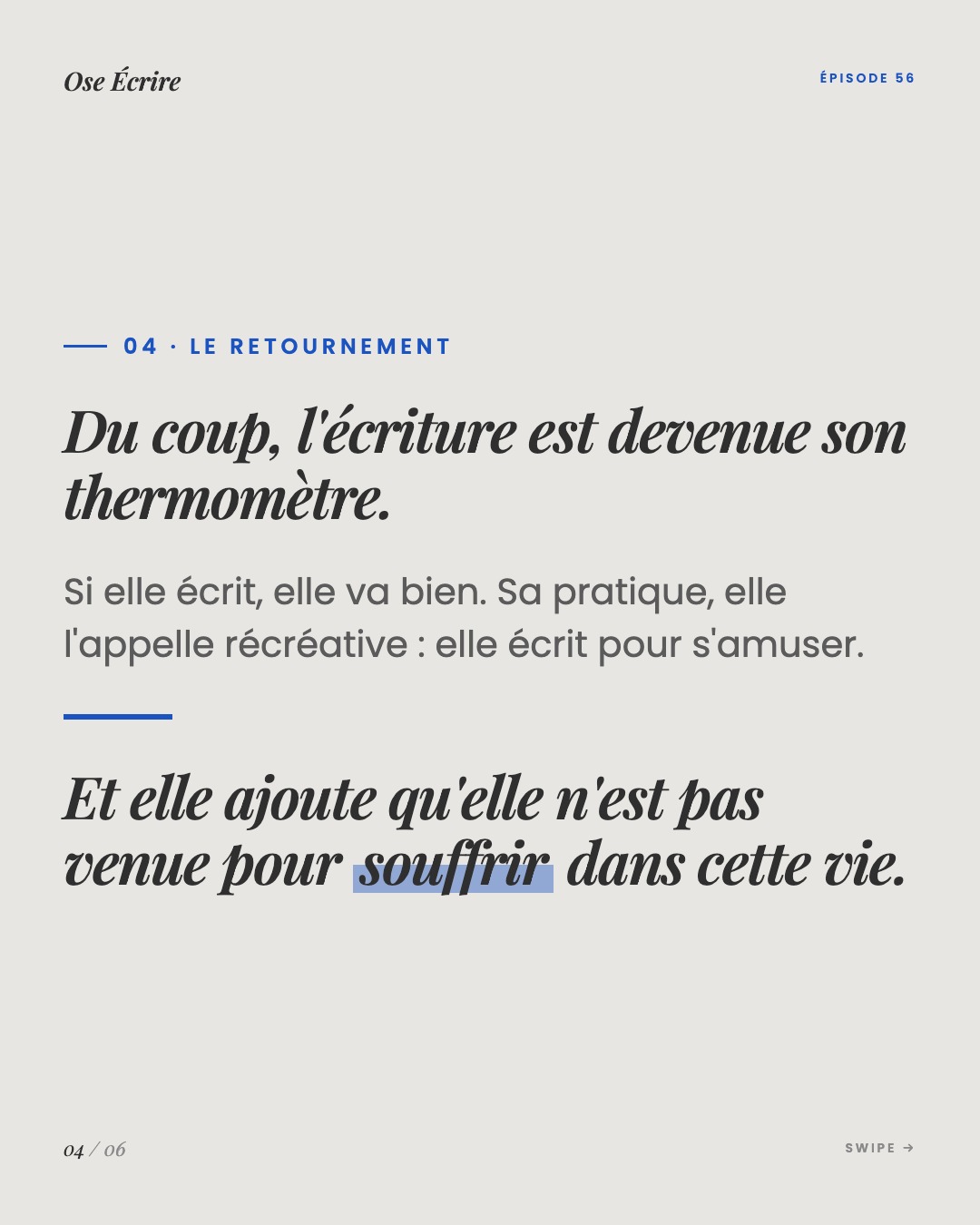 Slide 4 du carousel de l'épisode 56