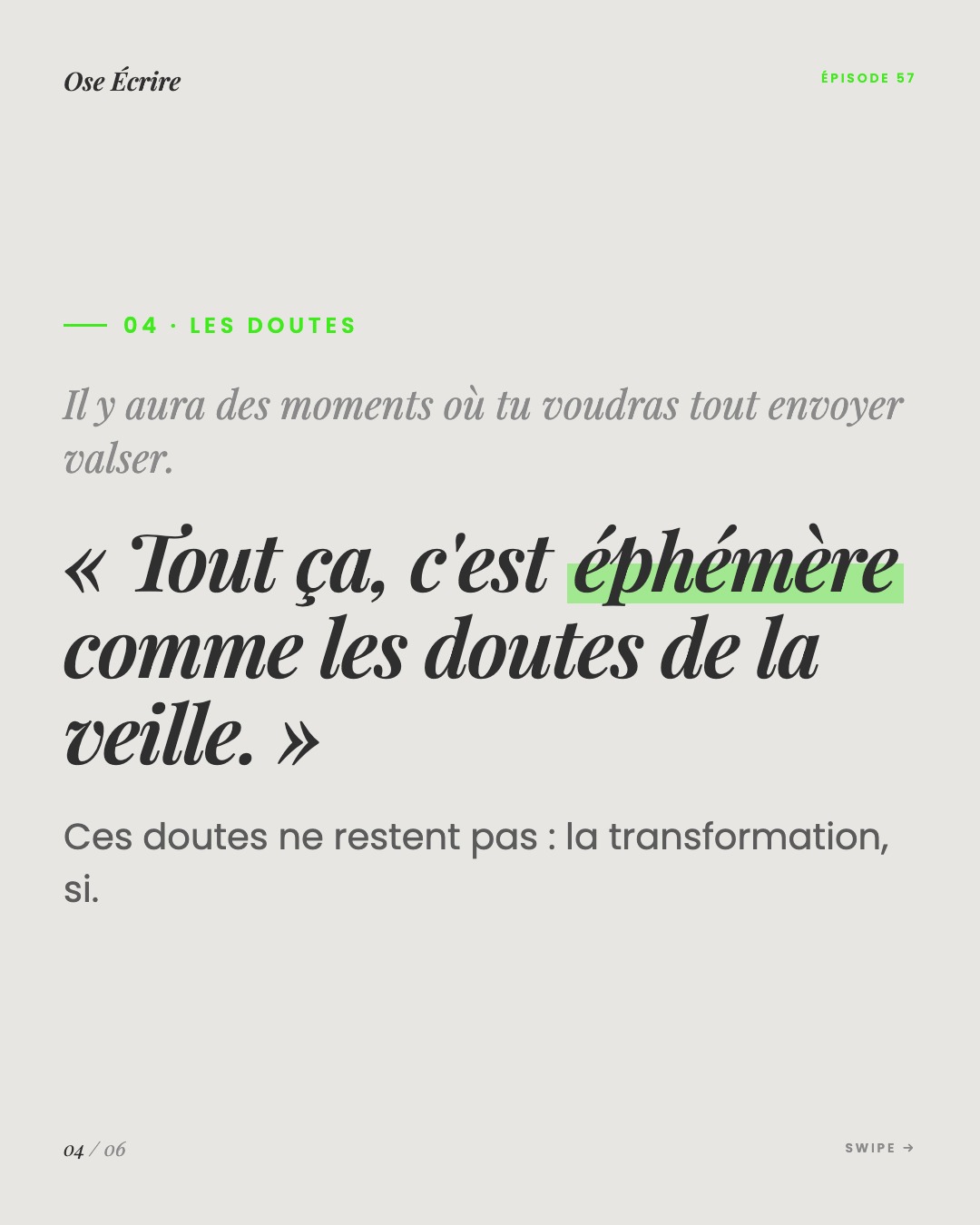 Slide 4 du carousel de l'épisode 57