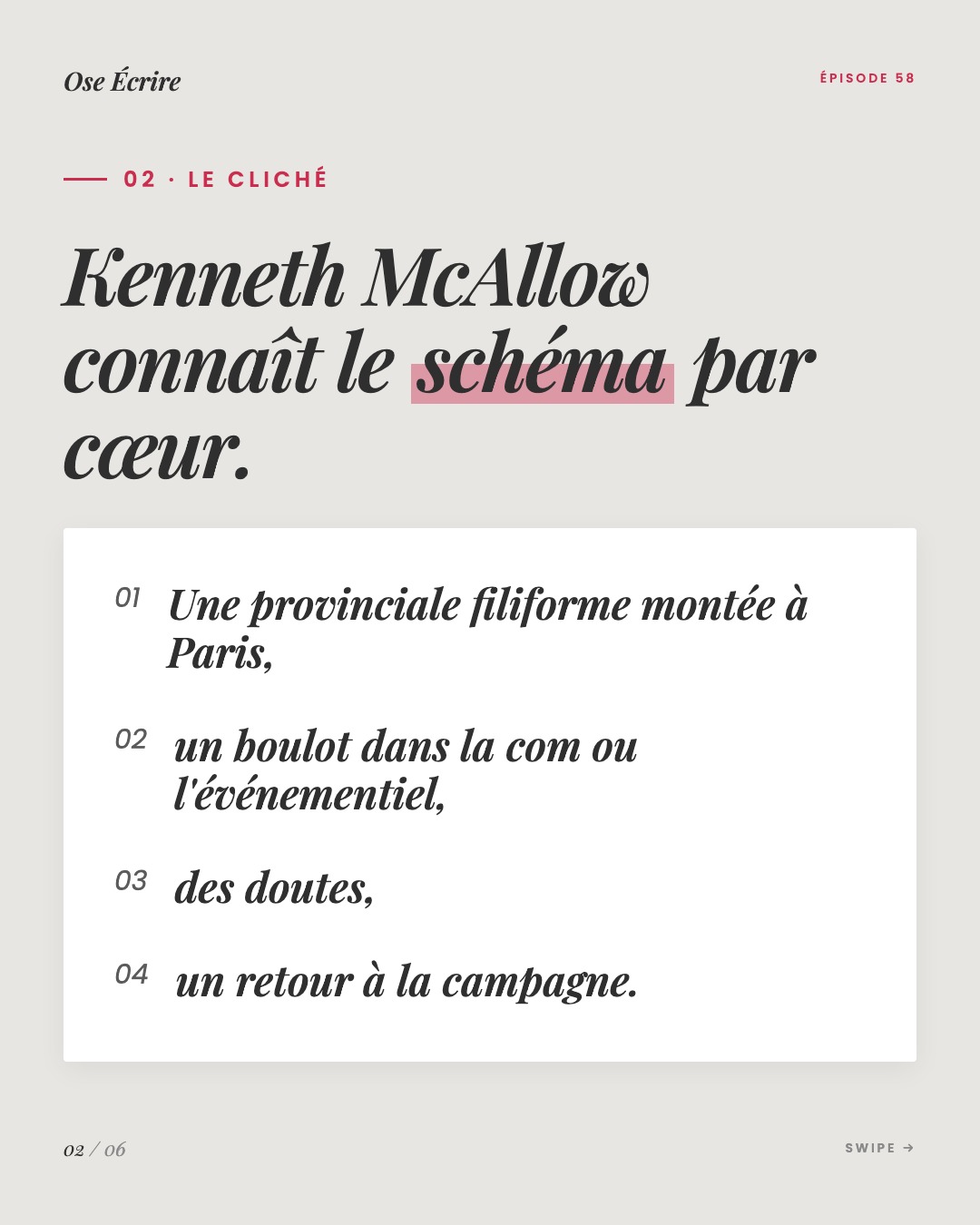 Slide 2 du carousel de l'épisode 58