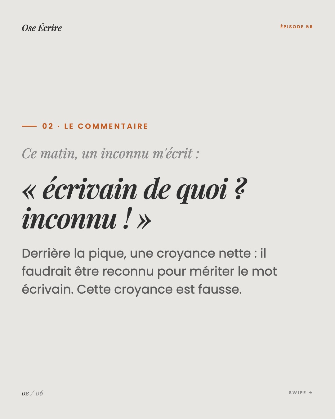 Slide 2 du carousel de l'épisode 59