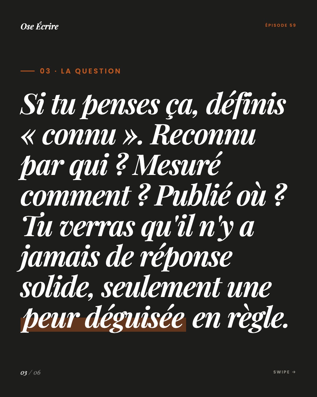 Slide 3 du carousel de l'épisode 59