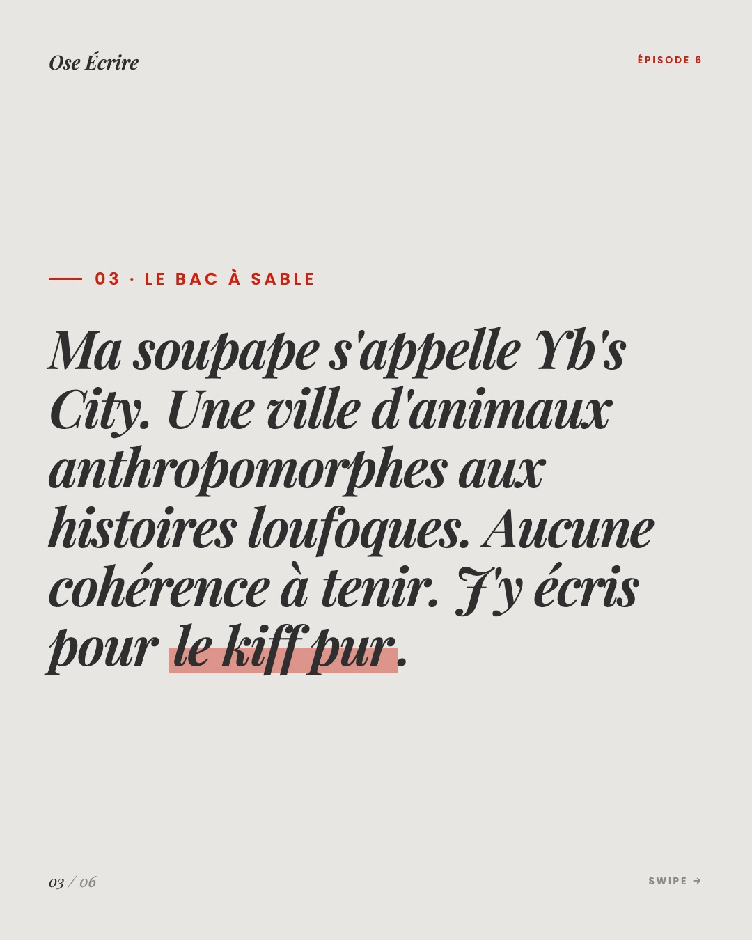 Slide 3 du carousel de l'épisode 6