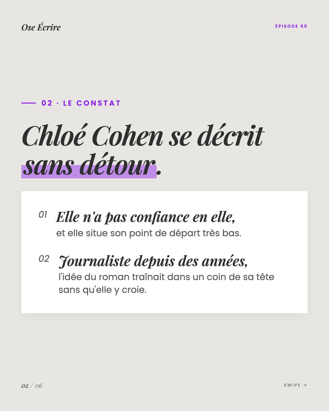 Slide 2 du carousel de l'épisode 60