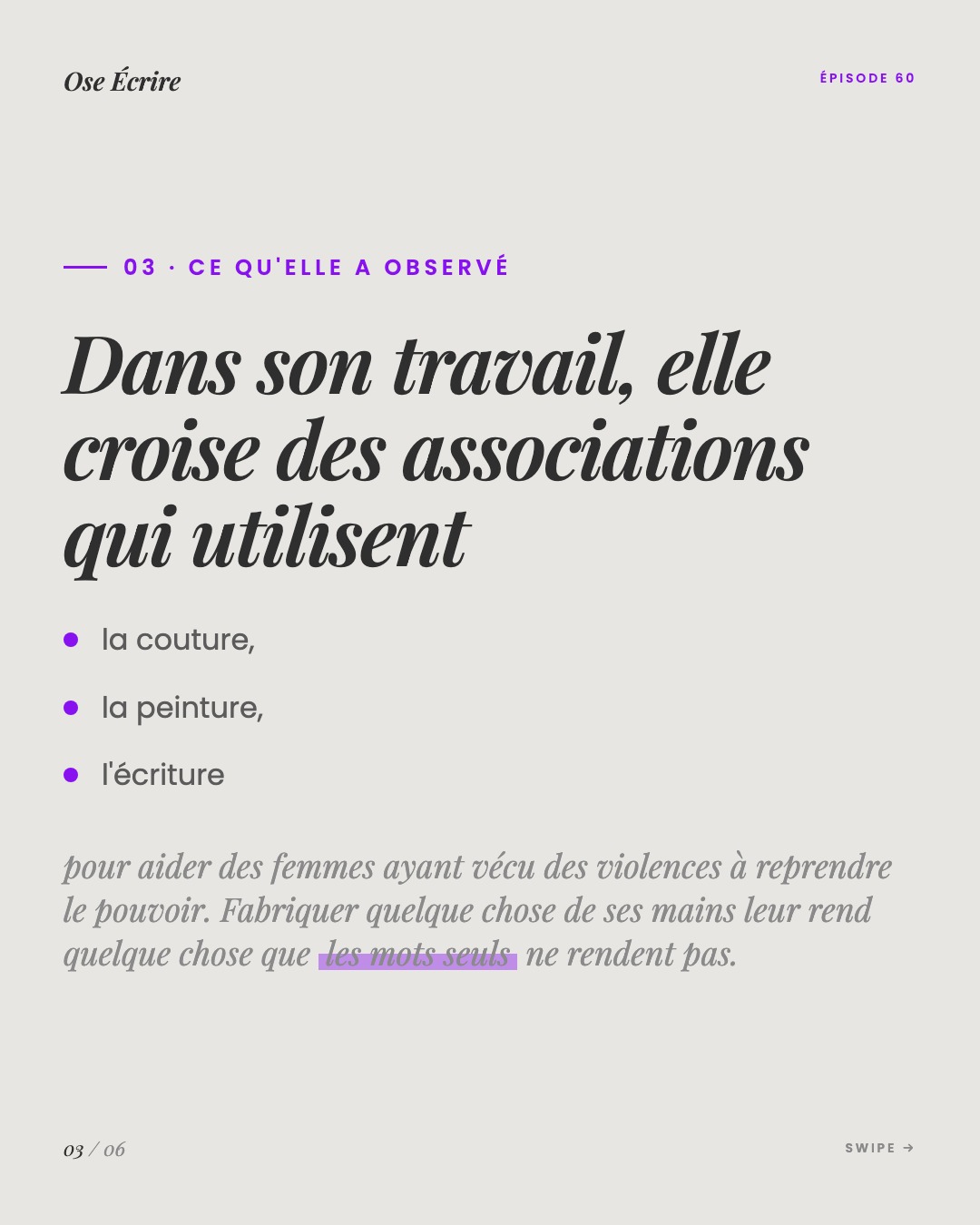 Slide 3 du carousel de l'épisode 60