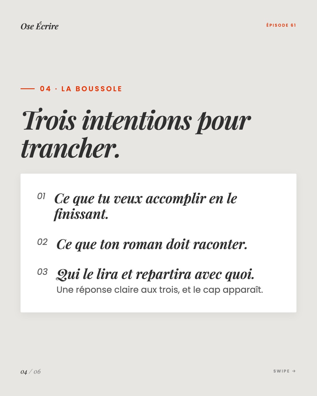 Slide 4 du carousel de l'épisode 61
