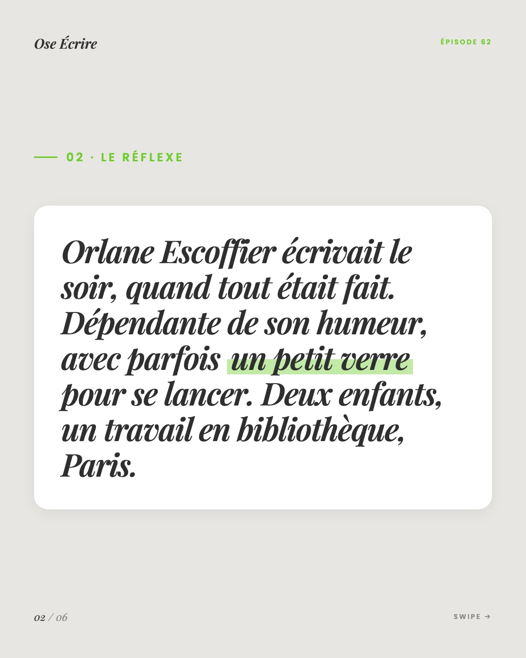 Slide 2 du carousel de l'épisode 62