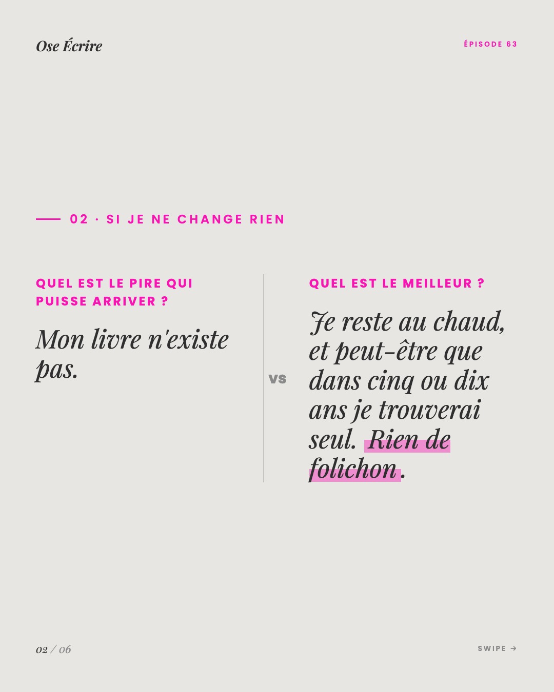 Slide 2 du carousel de l'épisode 63