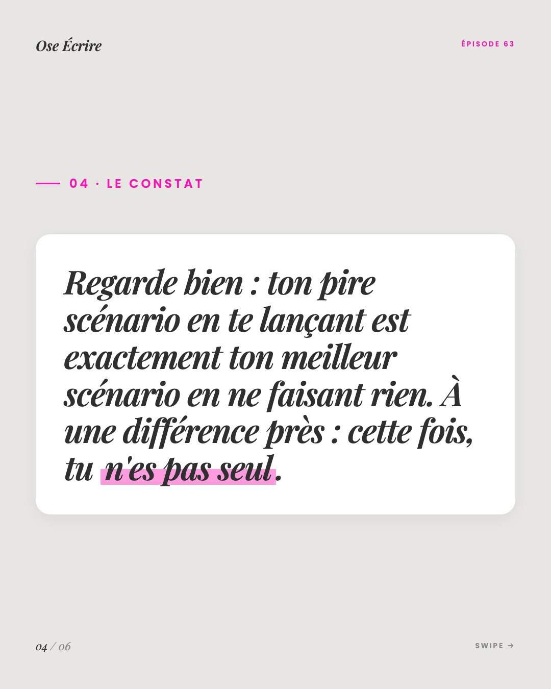 Slide 4 du carousel de l'épisode 63