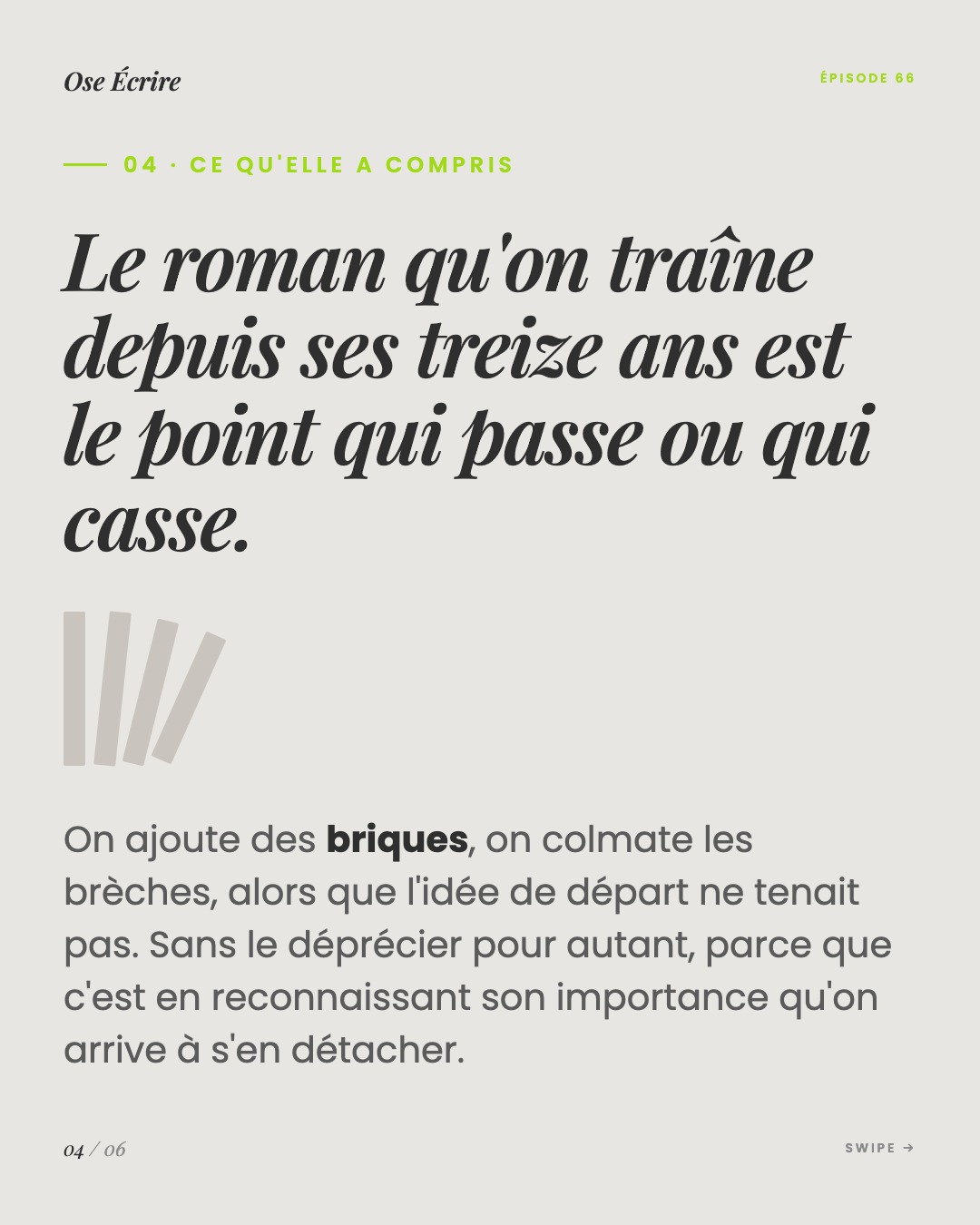 Slide 4 du carousel de l'épisode 66