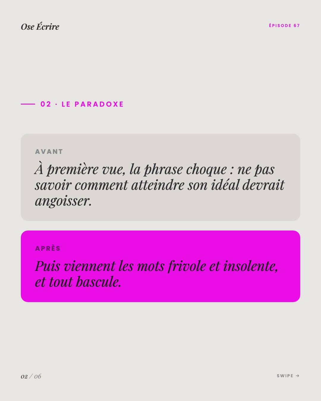 Slide 2 du carousel de l'épisode 67