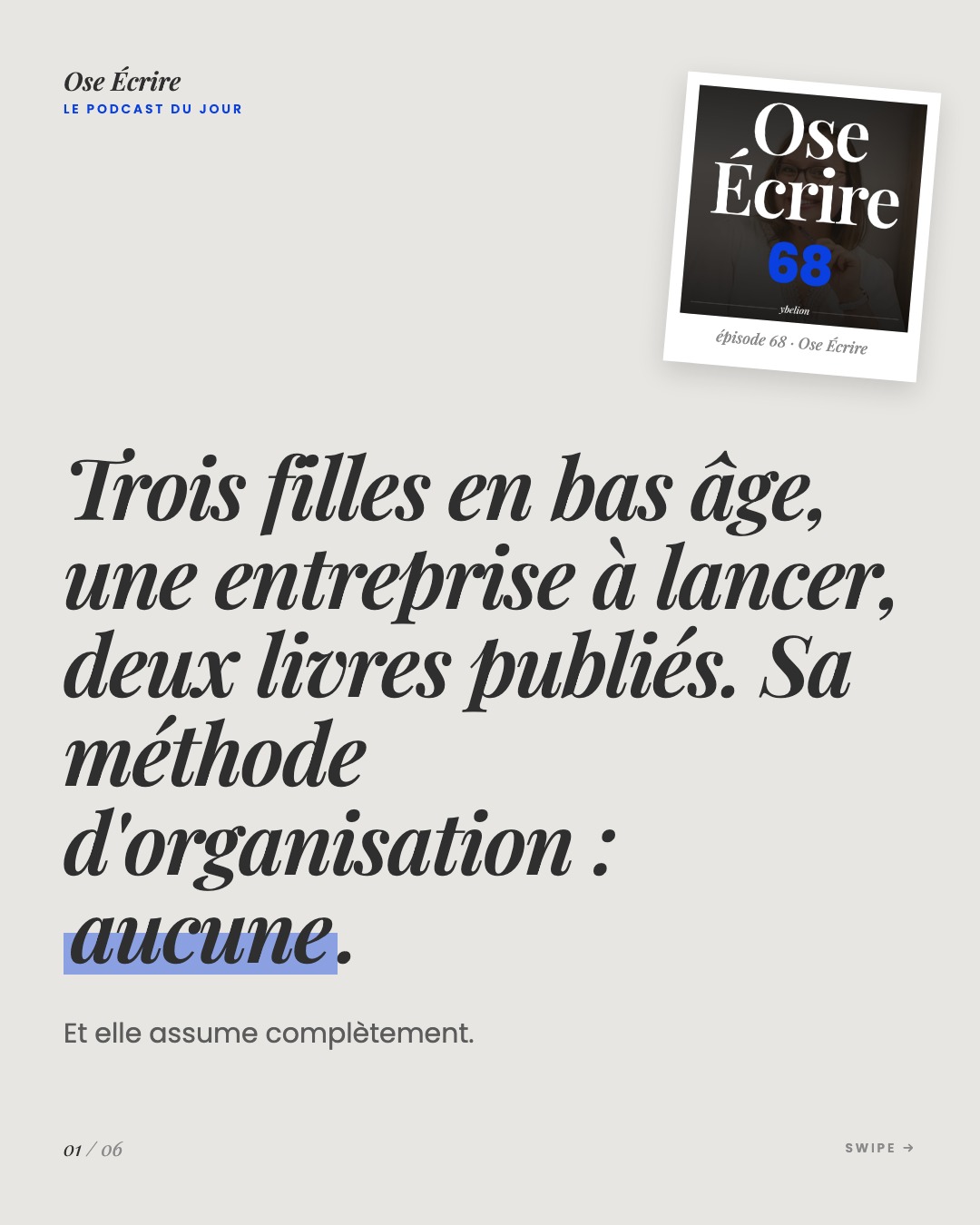Slide 1 du carousel de l'épisode 68